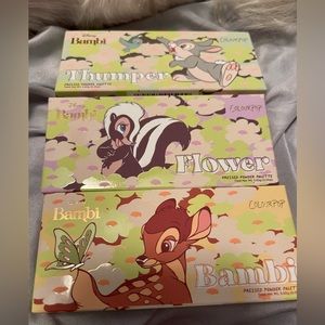 3 Disney Eyeshadow Palettes Bambi Thumper & Flower